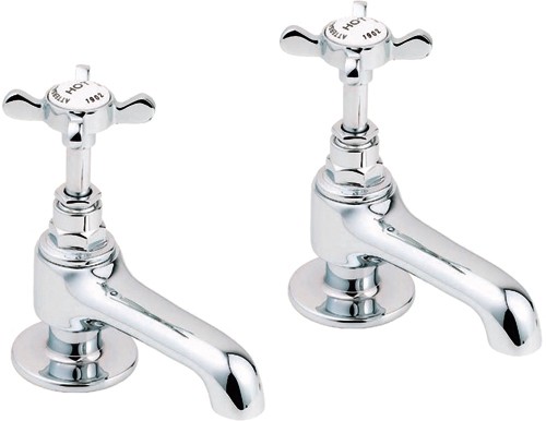 Deva Gold Coronation Basin Taps (Pair, Chrome).