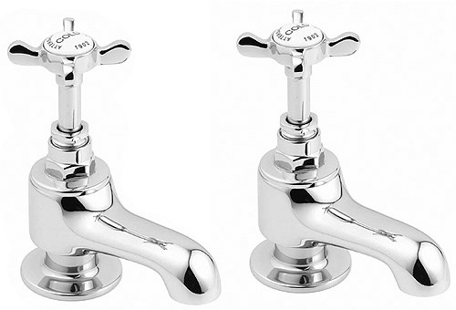 Larger image of Deva Coronation Vanity Basin Taps (Pair, Chrome).