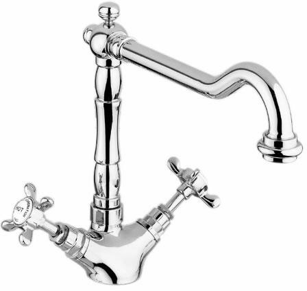 Larger image of Deva Coronation Coronation Mono Sink Mixer with Swivel Spout (Chrome)