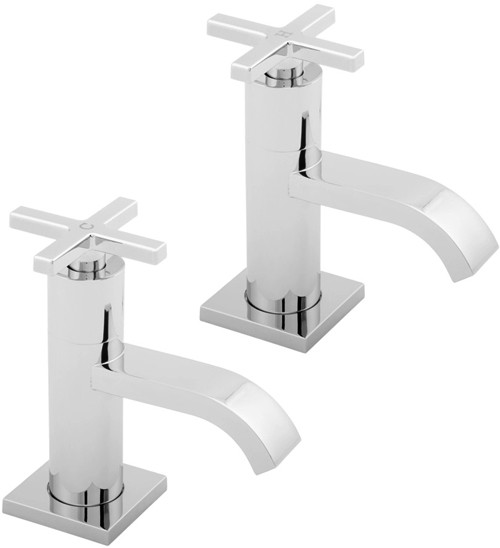 Larger image of Deva Crux Basin Taps (Pair, Chrome).