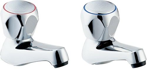 Deva Gold Profile Basin Taps (Chrome, Pair).