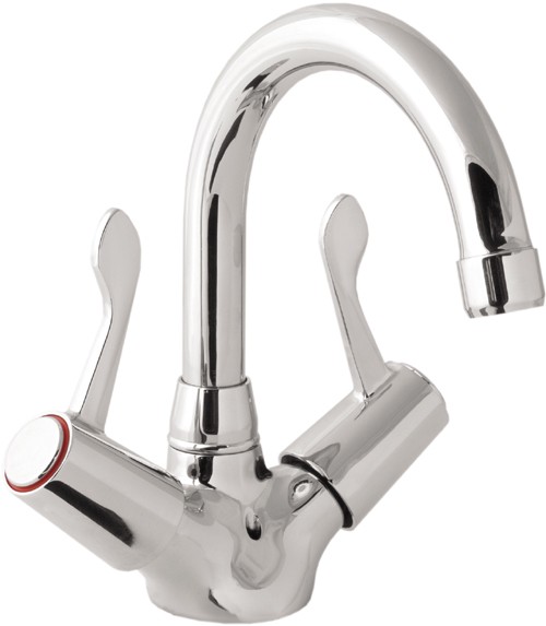 Larger image of Deva Lever Action 3" Lever Mono Basin Mixer Tap With Swivel Spout.