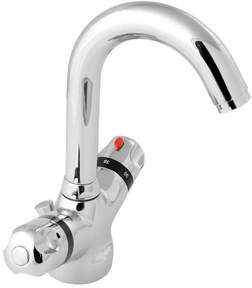 Larger image of Deva Dynamic Thermostatic Basin Tap with Pop-up Waste.