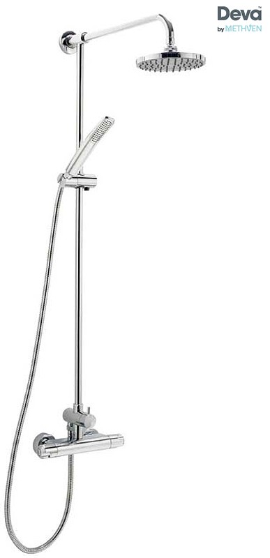 Larger image of Deva Dynamic Thermostatic Bar Shower Valve With Rigid Riser Kit.