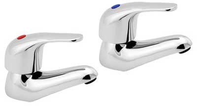 Larger image of Deva Eider Basin Taps (Pair, Chrome).