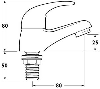 Technical image of Deva Elan Midi Basin Taps (Pair).