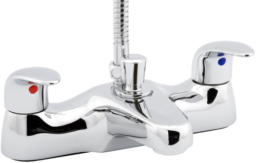 Larger image of Deva Elan Bath Shower Mixer Tap With Shower Kit (Chrome).