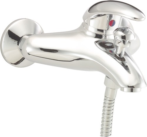 Larger image of Deva Elan Wall Mounted Bath Shower Mixer Tap With Shower Kit.