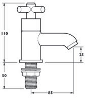 Technical image of Deva Expression Basin Taps (Pair).