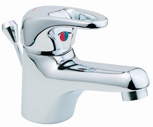 Larger image of Deva Excel Mono Basin Mixer Tap With Pop Up Waste (Chrome).