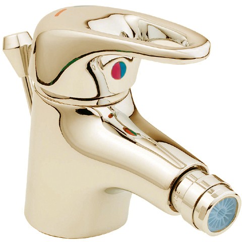 Larger image of Deva Excel Mono Bidet Mixer Tap With Pop Up Waste (Gold).