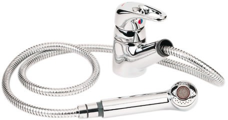 Larger image of Deva Excel Excel Single Lever Sink Mixer with Pull Out Rinser (Chrome)