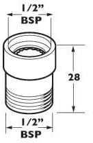 Technical image of Deva Flow Regulators Flow Restrictor For Shower Hose. 12 Litres/Min.