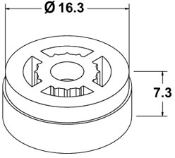 Technical image of Deva Flow Regulators 7L Flow Restrictor For Deva Anti-Vandal Shower Head.