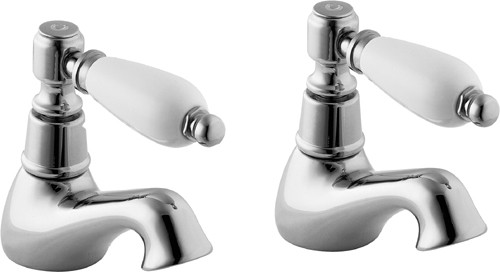 Deva Gold Georgian Bath Taps (Pair, Chrome).