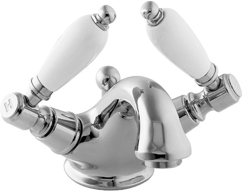 Deva Gold Georgian Mono Basin Mixer Tap With Pop Up Waste (Chrome).