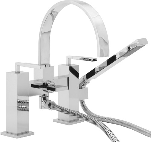 Larger image of Deva Jala Bath Shower Mixer Tap With Shower Kit And Bracket (Chrome).