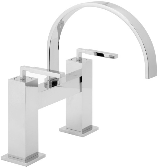 Larger image of Deva Jala Bath Filler Tap With Swivel Spout (Chrome).