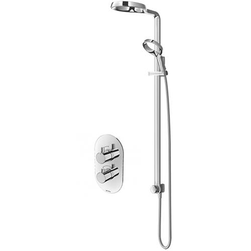 Larger image of Methven Kaha Concealed Thermostatic Shower Valve & Alo Shower System.