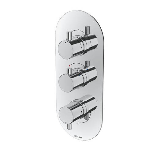 Larger image of Methven Kaha Concealed Thermostatic Mixer Shower Valve (Chrome, 3 Outlets).