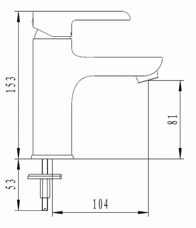 Technical image of Methven Kea Basin Mixer Tap (Chrome).