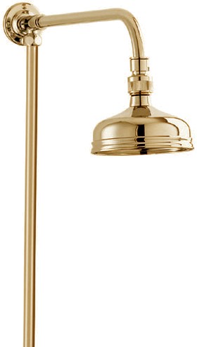 Larger image of Deva Shower Kits Traditional Rigid Riser Kit With 5" Rose (Gold).