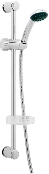 Larger image of Deva Shower Kits Modern Slide Rail Kit With Handset & Hose (Chrome).