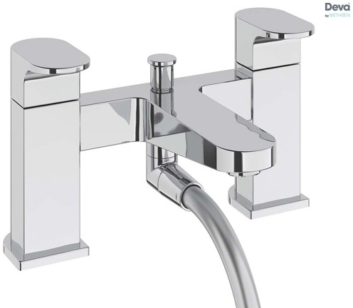 Larger image of Deva Lush Bath Shower Mixer Tap With Shower Kit (Chrome).
