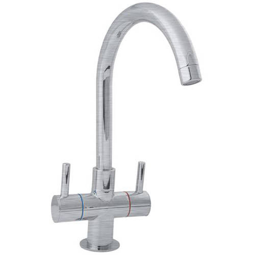 Larger image of Deva Metropolis Kitchen Tap With Lever Handles (Br Chrome).