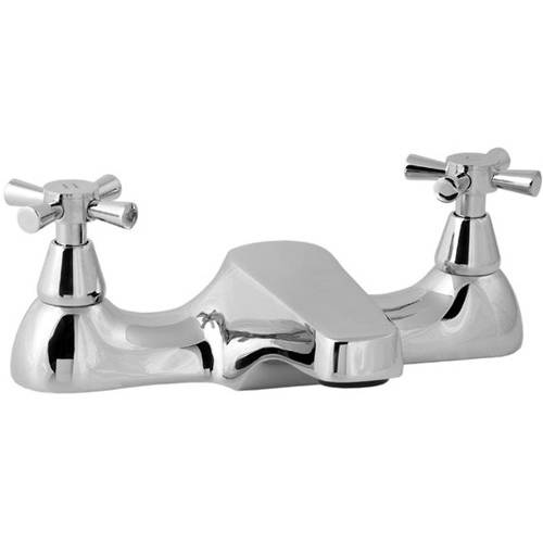 Larger image of Deva Milan Bath Filler Tap With Metal Backnuts (Chrome).