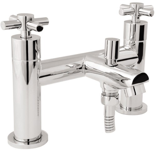 Deva Gold Motif Bath Shower Mixer Tap With Shower Kit And Wall Bracket.