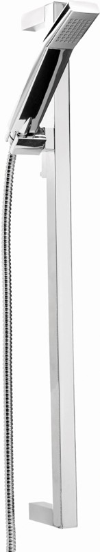 Larger image of Deva Shower Kits Minimalistic Square Riser Rail With Handset (Chrome).