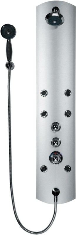 Larger image of Deva Shower Panels Thermostatic 6 Jet Aluminium Shower Panel.