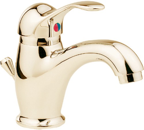 Larger image of Deva Provence Mono Basin Mixer Tap With Pop Up Waste (Gold).