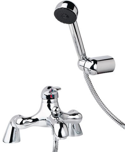 Larger image of Deva Provence Bath Shower Mixer Tap With Shower Kit (Chrome).
