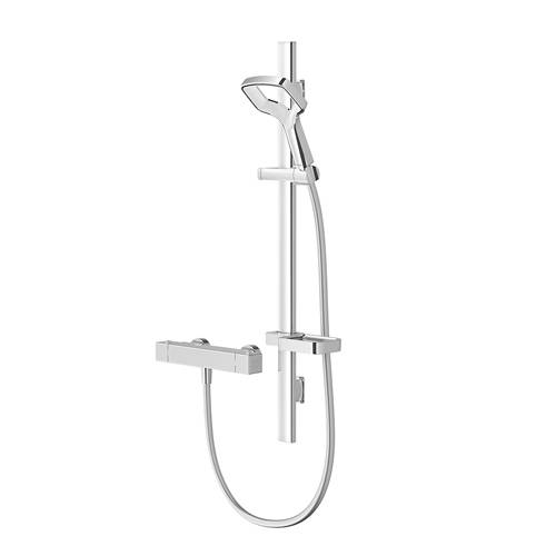 Larger image of Methven Aurajet Rua Cool to Touch Bar Mixer Shower Kit (Chrome & White).