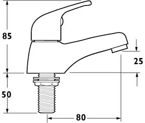 Technical image of Deva Revelle Basin Taps (Pair, Gold).