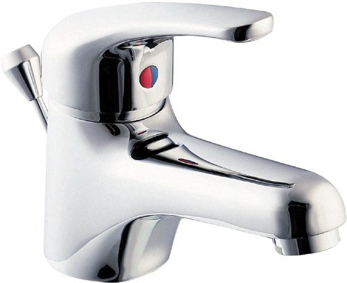 Larger image of Deva Revelle Mono Basin Mixer Tap With Pop Up Waste (Chrome).