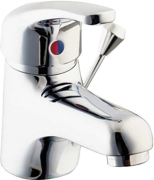 Larger image of Deva Revelle Mono Basin Mixer Tap With Side Pop Up Waste (Chrome).