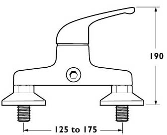 Technical image of Deva Revelle Revere Manual Exposed Shower Valve (Gold).