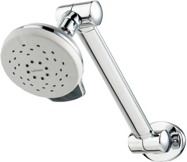 Larger image of Deva Satinjet Awatea High Rise Adjustable Wall Mounted Shower Head.