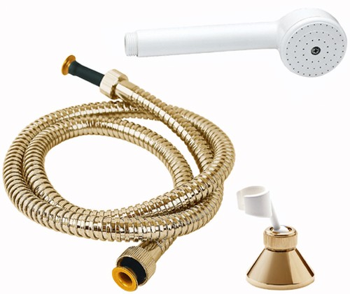 Larger image of Deva Accessories Shower Kit With Shower Handset And Hose (Gold).