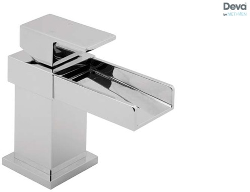 Larger image of Deva Sparkle Waterfall Mini Mono Basin Mixer Tap (Chrome).