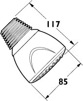 Technical image of Deva Shower Heads Single Function Shower Head (Chrome).