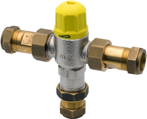 Larger image of Deva Thermostatic TMV2 Combined Thermostatic Blending Valve. 15/22mm.