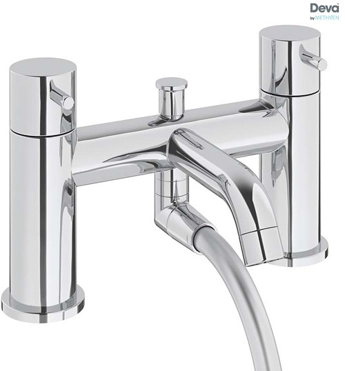 Larger image of Deva Tease Bath Shower Mixer Tap With Shower Kit (Chrome).