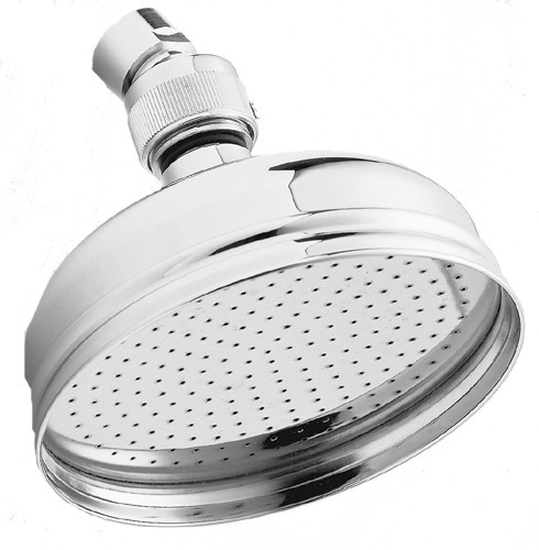Larger image of Deva Shower Heads 5" Traditional Shower Rose With Swivel Joint (Chrome).