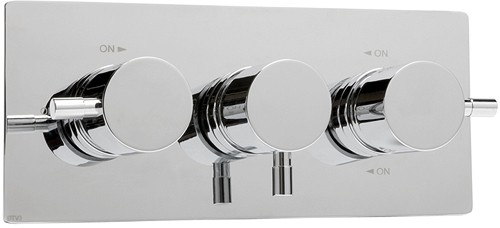 Larger image of Deva DTV3 Thermostatic TMV2 1/2" Triple Concealed Shower Valve (Chrome).