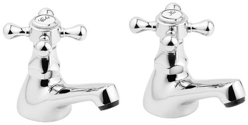 Deva Gold Tudor Basin Taps (Pair, Chrome).