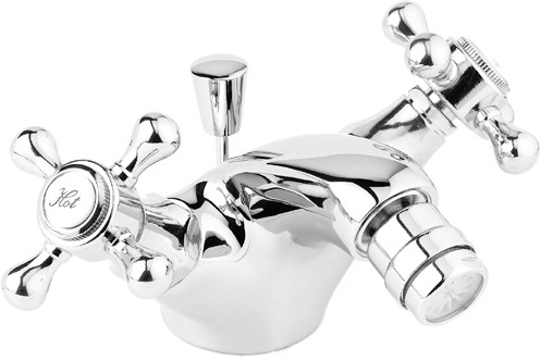 Deva Gold Tudor Mono Bidet Mixer Tap With Pop Up Waste (Chrome).